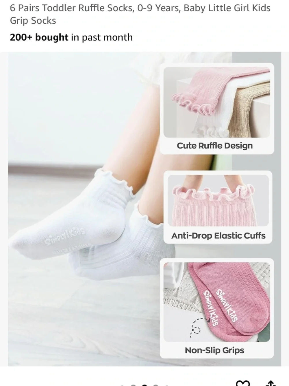 Ruffle Socks for Little Girls - Pink